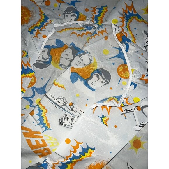 Star Trek Vintage Fitted & Flat Twin Sheet Set 1976 Paramount - Picture 7 of 11